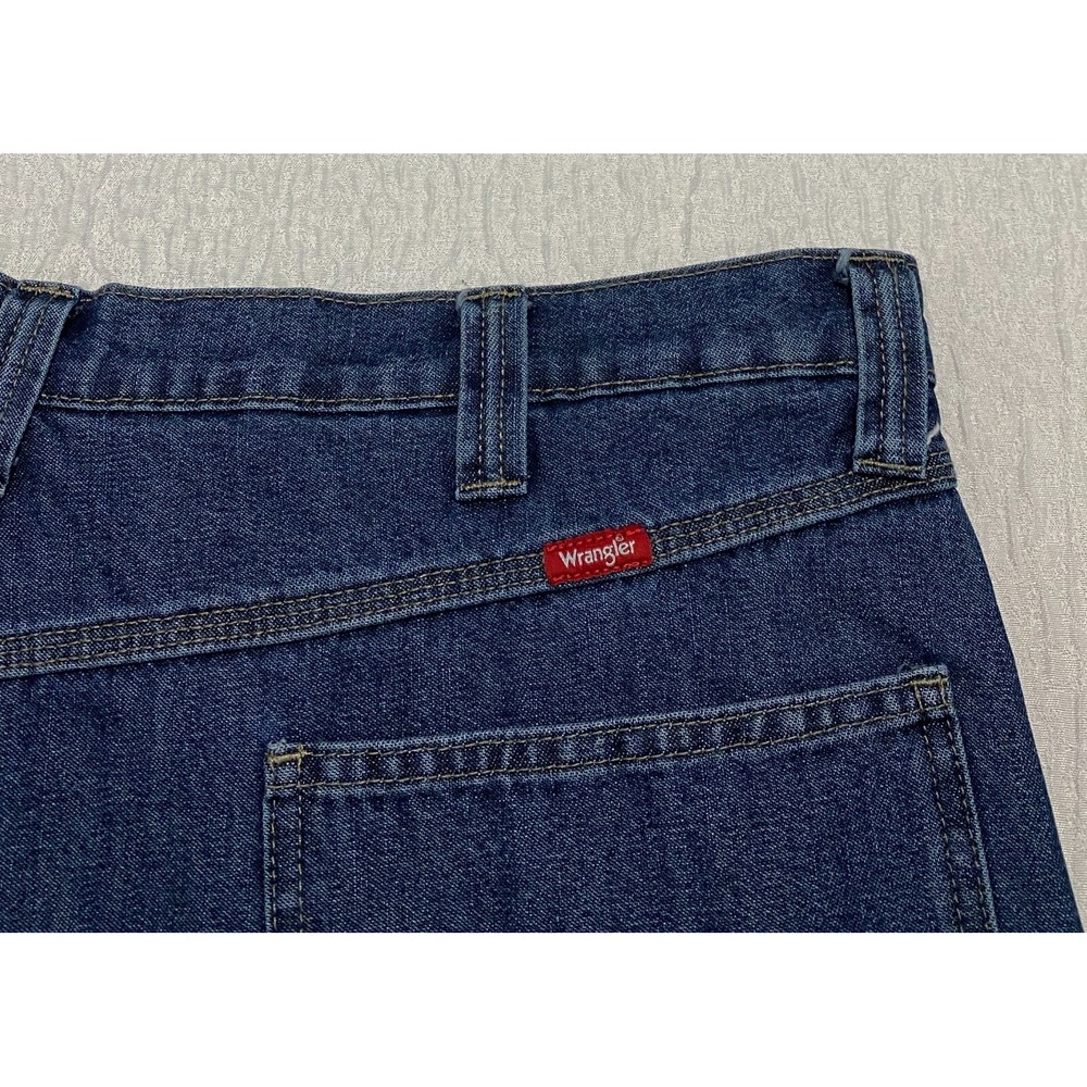 Wrangler Mens 38x30 Blue Fleece Lined Carpenter Jeans Denim Relaxed Fit - Picture 4 of 9